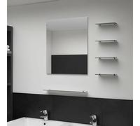 Juroupi Specchio da Parete con 5 Mensole Argento 50x60 cm,Specchio da Parete,Specchio da Parete Moderno,Specchi da Parete-249444