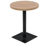 Juroupi Tavolo Bistrot in MDF e Acciaio Rotondo 60x75 cm Colore Rovere,Tavolo Bistrot,Tavolo Bistrot Esterno,Tavoli da Cucina e Sala da Pranzo-245612