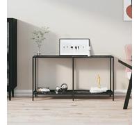 Juroupi Tavolo Consolle Nero 140x35x75,5 cm in Vetro Temperato,Tavolo Consolle,Tavolo Consolle Ingresso,Tavolo da Consolle Soggiorno Moderno-331697