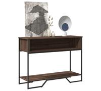 Juroupi Tavolo Consolle Rovere Marrone 100x35x74,5 cm in Truciolato,Consolle Ingresso,Tavolo Consolle,Mobile Ingresso Moderno,Tavolo Consolle Ingresso-848533