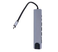 JUROUPI Tipo C Hub 8 Porte Ad Alta velocità 4K Uhd Rj45 Plug in Lega di Zinco e Riproduzione di Docking di Tipo C per Telefono per Laptop per PC