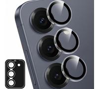 Jurqqer Pellicola protettiva per obiettivo della fotocamera Samsung Galaxy S25, resistente ai graffi, installazione in un solo passaggio, in lega di alluminio e vetro zaffiro, protezione per lo