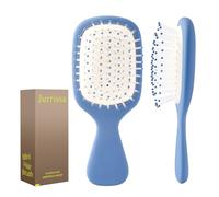 Jurrissa Mini spazzola per capelli per donne, uomini, bambini, portatile, dimensioni da viaggio, per tasche, borse, mini spazzola districante per tutti i tipi di capelli, piccola spazzola piatta a
