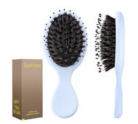 Jurrissa Mini spazzola per capelli per donne, uomini, bambini, portatile, dimensioni da viaggio, per tasche, borse, mini spazzola districante per tutti i tipi di capelli, piccola spazzola piatta a