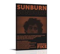 JURRYTHHTR Sunburn Dominic Fike, poster estetico da parete su tela, stampa artistica moderna per soggiorno, 40 x 60 cm, con cornice
