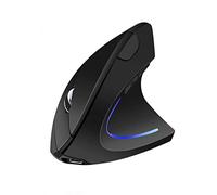 JUSHZ Mouse Wireless Mouse Bluetooth Usb Ergonomico Senza Fili Verticale Doppia Modalità Ricaricabile Bluetooth 5.0 2,4 G Verticale (120x65x75mm,black)