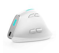 JUSHZ Mouse Wireless Mouse Bluetooth Usb Ricaricabile Ergonomico Senza Fili Bluetooth Verticale Usb Ergonomico Portatile Scorrimento A 4 Vie Tasti Programmabili Ottico (White)