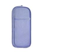 JUSKAQZYI astuccio scuola Astuccio portapenne a rete con cerniera, astuccio trasparente for cosmetici, borsa da viaggio, scuola, cancelleria, ufficio, organizer box grande(Blauw)
