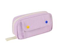 JUSKAQZYI astuccio scuola Astuccio portapenne con griglia di pane, grande capacità, Compatible with donne, il trucco, il ritorno a scuola, forniture studenti grande(Lila)