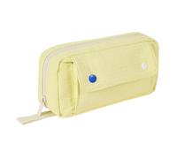 JUSKAQZYI astuccio scuola Astuccio portapenne con griglia di pane, grande capacità, Compatible with donne, il trucco, il ritorno a scuola, forniture studenti grande(Geel)