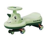 JUSKAQZYI Auto Wiggle con ruote lampeggianti silenziose con luce musicale | Giocattolo cavalcabile for ragazzi e ragazze da 1 a 6 anni bicicletta
