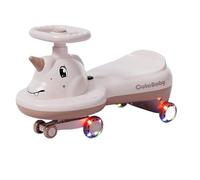 JUSKAQZYI Auto Wiggle con ruote lampeggianti silenziose con luce musicale | Giocattolo cavalcabile for ragazzi e ragazze da 1 a 6 anni bicicletta
