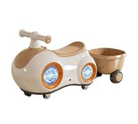 JUSKAQZYI Auto Wiggle for ragazzi e ragazze che viaggia su auto a spinta | Con piccolo rimorchio con musica leggera antiribaltamento bicicletta
