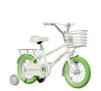 JUSKAQZYI bici per bambini Bici for bambini dai 2 ai 12 anni, ragazzi e ragazze, bici da 12 a 18 pollici con rotelle, bici for bambini e neonati monopattini(Groen,18inch)