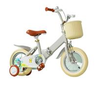 JUSKAQZYI bici per bambini Bici for bambini for bambine e ragazzi dai 2 ai 9 anni, bici da 12, 14, 16 e 18 pollici con seggiolino for bambole e cestino, bicicletta pieghevole monopattini(Grey,12inch)
