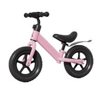 JUSKAQZYI bici per bambini Bicicletta for bambini, bicicletta for bambini senza pedali, due ruote scorrevoli, giocattoli for bambini, altezza regolabile monopattini(Roze,12inch)
