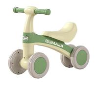 JUSKAQZYI Bicicletta senza pedali for bambini e bambine da 1 a 3 anni | Cavalca sui giocattoli con sedile morbido a 4 ruote, senza pedali, guida sicura bicicletta