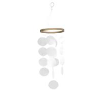 JUSKAQZYI Campane a Vento Campanelli Eolici A Conchiglia Bianca, Decorazione da Appendere alla Spiaggia, for Spiaggia, Oceano, Ideali Come Regali for Feste, Patio, Balcone(White)