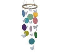 JUSKAQZYI Campane a Vento Campanelli eolici a Forma di Conchiglia for Esterni, Farfalle, campanelli eolici a Forma di Conchiglia Naturale for Esterni, Patio, Giardino, Veranda(Multicolor)