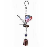 JUSKAQZYI Campane a Vento Campanelli eolici creativi 3D a Forma di Farfalla, Artigianali, in Metallo Dipinto, Decorazioni da Appendere, Regali for la Mamma, Feste, casa(Pink,Bell)
