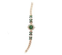 JUSKAQZYI Confezione da 2 orologi da polso da donna alla moda, impermeabili, al quarzo, a forma di fiore, regalo for fidanzate e mogli(Rose Gold Green)