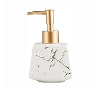 JUSKAQZYI erogatore di Sapone Distributore di Sapone Artistico for Bagno, Cucina, Hotel, Marmo in lozioni di Ceramica Che forniscono Bottiglie di Pompa for lozione Dispenser di Sapone(Wit)
