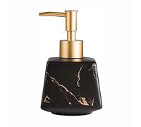 JUSKAQZYI erogatore di Sapone Distributore di Sapone Artistico for Bagno, Cucina, Hotel, Marmo in lozioni di Ceramica Che forniscono Bottiglie di Pompa for lozione Dispenser di Sapone(Svart)
