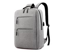 JUSKAQZYI sacchetto Zaino for laptop, sottile e resistente, da lavoro, da viaggio, con porta USB, for computer universitario, adatto for notebook da 15,6 pollici rucksack(Gris)