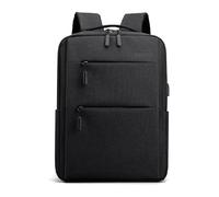 JUSKAQZYI sacchetto Zaino for laptop, sottile e resistente, da lavoro, da viaggio, con porta USB, for computer universitario, adatto for notebook da 15,6 pollici rucksack(Svart)