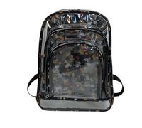 JUSKAQZYI sacchetto Zaino trasparente alla moda personalizzato con graffiti, resistente, in PVC trasparente, adatto for la scuola, i lavori dei bambini, le ragazze e gli adulti. rucksack(C)
