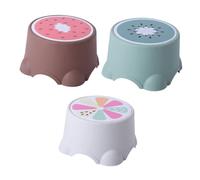 JUSKAQZYI Scala Pieghevole 3 PCS Step-Stool Lightweight for Kitchen-Bath Skid-Resistant with Fruit Pattern Non Slip Dining Plastic Stools Scala