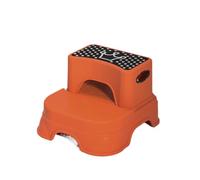 JUSKAQZYI Scala Pieghevole Sgabelli a 2 gradini for Bambini, Il lavandino del Bagno, Doppio Gradino Antiscivolo for l'addestramento al vasino in Bagno dei più Piccoli Scala(Oranje)