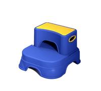 JUSKAQZYI Scala Pieghevole Sgabelli a 2 gradini for Bambini, Il lavandino del Bagno, Doppio Gradino Antiscivolo for l'addestramento al vasino in Bagno dei più Piccoli Scala(Bule)