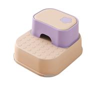 JUSKAQZYI Scala Pieghevole Sgabello for Bambini Piccoli for lavandino del Bagno, Sgabello a 2 gradini, sgabelli in plastica for la Cacca del Letto del bancone della Cucina Scala(Pink Purple)
