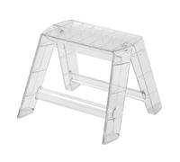 JUSKAQZYI Scala Pieghevole Sgabello Pieghevole in Acrilico Trasparente, Scala impilabile, Piccola Sedia for Biblioteca all'aperto, Cucina e Soggiorno, 39 * 39 * 30 cm Scala(Clear)