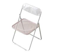 JUSKAQZYI sedia pieghevole Sedia pieghevole in plastica, sedia commerciale portatile con struttura in acciaio for casa, ufficio, festa di nozze, interni ed esterni, impilabile interno(Roze)
