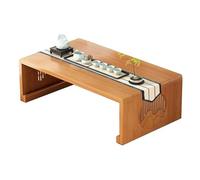 JUSKAQZYI tavolino salotto Bamboo Foldable Coffee Table For Sitting Carved Floor-standing Dining Table Suitable For Bay Window Tatami Tea Room legno(Wood,100cm)
