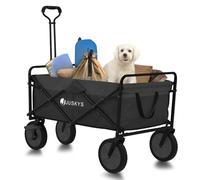 Juskys carretto a mano con capacità di carico fino a 100 kg - Carrello da trasporto pieghevole - Shopping, spiaggia, outdoor e campeggio - Nero