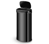 Juskys cestino elettrico e impermeabile da cucina con sensore di movimento, coperchio automatico, forma rettangolare - 70 L - Nero