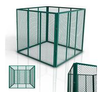 Juskys compostiera in metallo 800 L, acciaio zincato e verniciato a polvere, resistente alle intemperie, ventilazione tramite griglia, compostaggio rapido - verde scuro