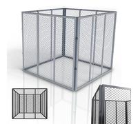 Juskys compostiera in metallo 800 L, acciaio zincato e verniciato a polvere, resistente alle intemperie, ventilazione tramite griglia, compostaggio rapido - argento