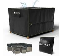 Juskys Copertura per mobili da giardino 120x90x75 cm - UV-protetta, impermeabile 1500 mm, ventilata, facile da pulire, fissaggio sicuro