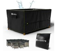 Juskys Copertura per mobili da giardino 160x100x75 cm - UV-protetta, impermeabile 1500 mm, ventilata, facile da pulire, fissaggio sicuro