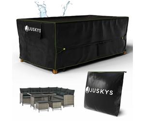 Juskys Copertura per mobili da giardino 210x110x75 cm - UV-protetta, impermeabile 1500 mm, ventilata, facile da pulire, fissaggio sicuro