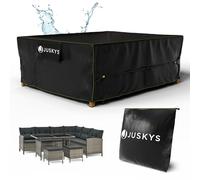 Juskys Copertura per mobili da giardino 240x190x80 cm - UV-protetta, impermeabile 1500 mm, ventilata, facile da pulire, fissaggio sicuro