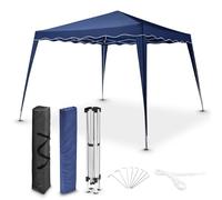 Juskys Gazebo pieghevole Vivara 3x3 m - Gazebo pop-up regolabile in altezza, UV50+ e resistente all'acqua - Tenda da giardino con borsa - Gazebo per feste in giardino - Blu