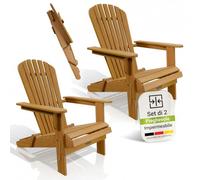 Juskys® Korfu lettino relax balcone terrazza resistente intemperie design compatto Set da 2