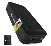 Juskys materasso gonfiabile Sapri M, colore nero - Letto singolo ad aria automatico e autogonfiante - Come letto per ospiti o per campeggio - Pompa integrata