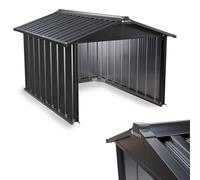 Juskys Garage per robot tosaerba in metallo con tetto a capanna - 86x98x63 cm - protezione dal sole e dalla pioggia per tosaerba - antracite - Carport per robot tosaerba