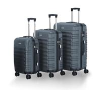 Juskys Set valigie rigide 3 pezzi - ABS - con ruote girevoli, lucchetto a codice e manico telescopico - trolley da viaggio - colore antracite